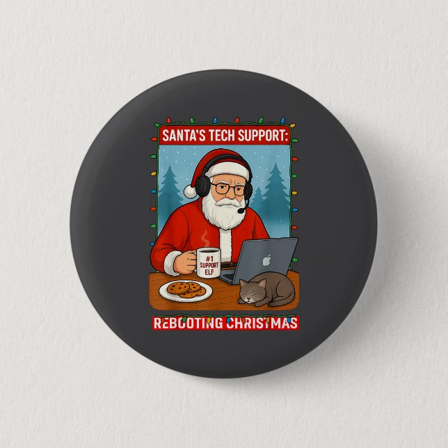 s Support Santa Tech Rebooting Laugh Knapp (Framsida)