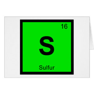 S - Svavel Kemiskt Periodiskt System-symbol Hälsningskort