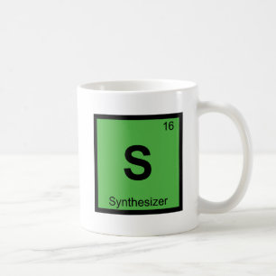 S - Synthesizer Musik Kemi Periodiska Systemet Kaffemugg