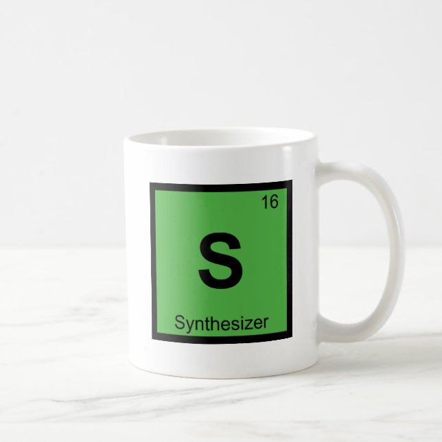 S - Synthesizer Musik Kemi Periodiska Systemet Kaffemugg (Höger)