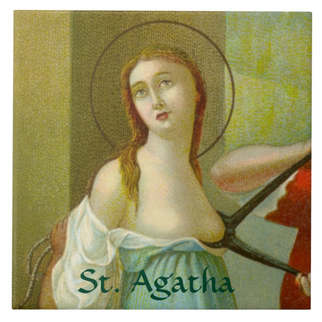 S:t Agatha (M 003) Kakelplatta (Framsidan)