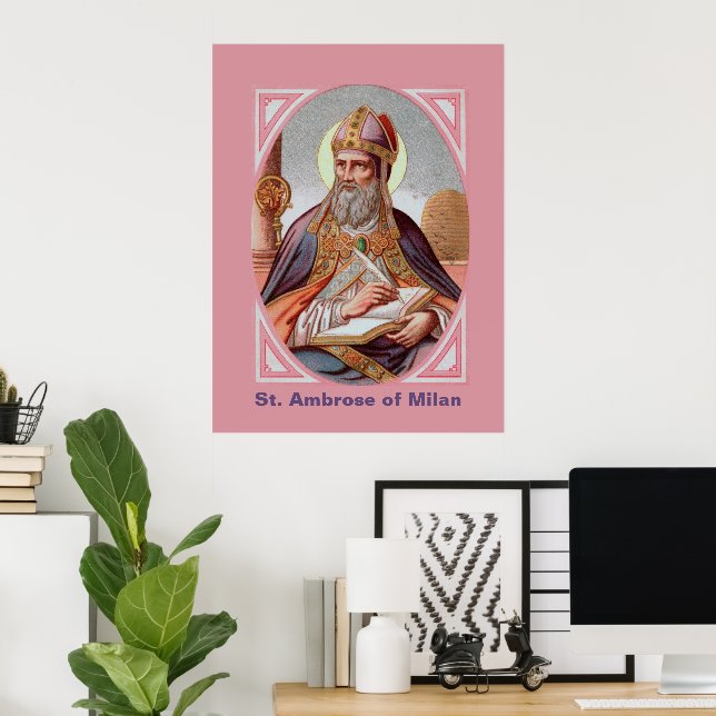 S:t Ambrosius av Milano (BEN 001) Poster (Hemmakontoret)