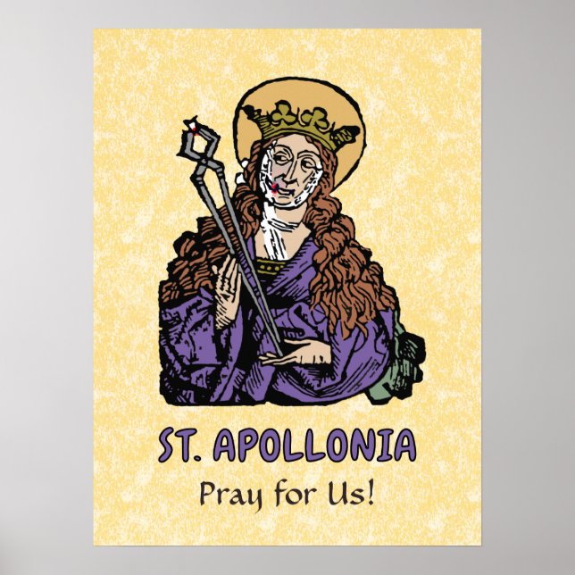 S:t Apollonia med utdragen tand (Nürnberg) Affisch (Framsidan)