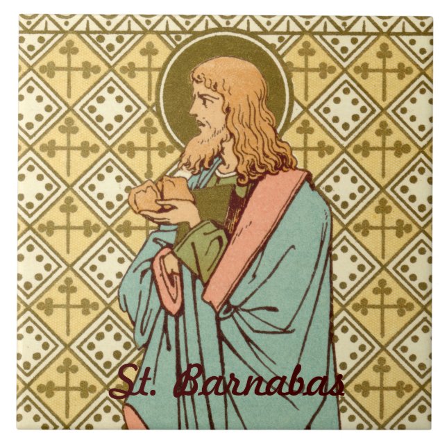 S:t Barnabas aposteln (RLS 02) Kakelplatta (Framsidan)
