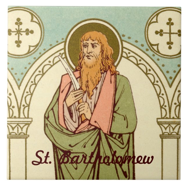 S:t Bartolomeus aposteln (RLS 03) Kakelplatta (Framsidan)