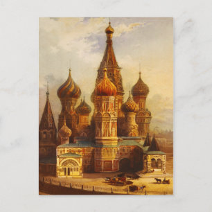 S:t Basils katedral, Moskva, Ryssland. Vykort