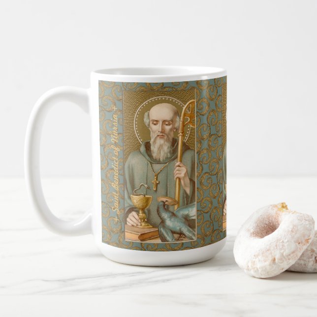 S:t Benedikt av Nursia (JM 07; Stil 3) Kaffemugg (Med munk)