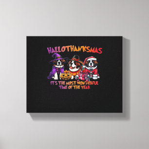 S:t Bernard Halloween-Thanksgivingens julklass Canvastryck