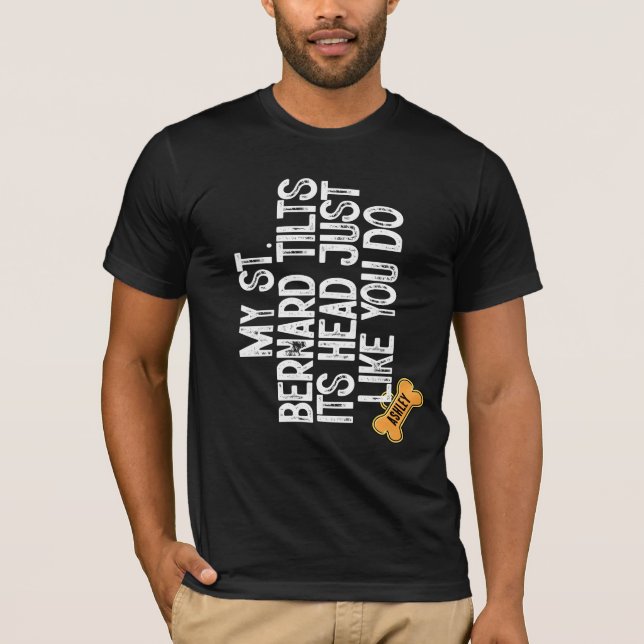 S:t Bernard Tlits huvud som du. T Shirt (Framsida)