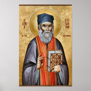 S:t Bessarion Agathonite Ortodox ikontryck Poster