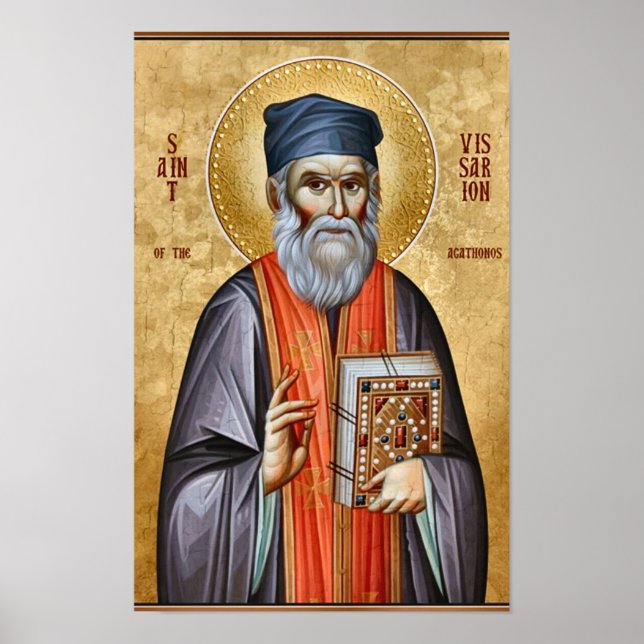 S:t Bessarion Agathonite Ortodox ikontryck Poster (Framsidan)