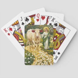 S:t Brigid & Den Vita Kon (Imbolc) Casinokort