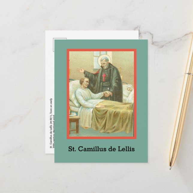 S:t Camillus tröstar en sjuk (M 021) Vykort (Fram/Back In Situ)