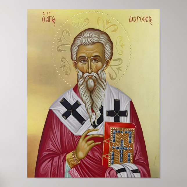 S:t Dorotheus av Tyrus Ortodox ikontryck Poster (Framsidan)