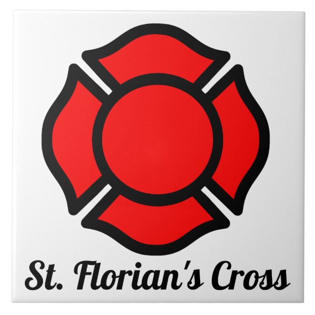 S:t Florian-korset Kakelplatta (Framsidan)