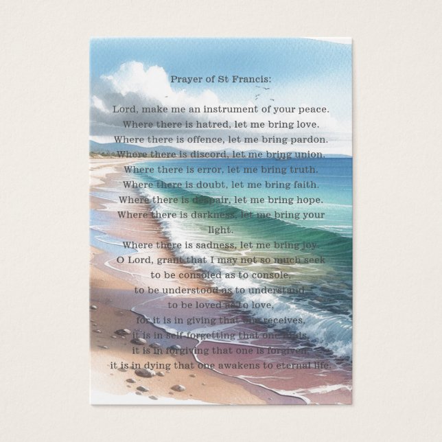 S:t Francis, borgmästare Visitkort (Framsidan)