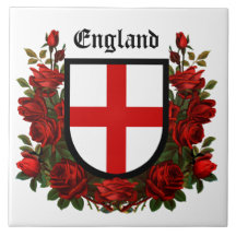 S:t George's Shield omringat med Röd ros