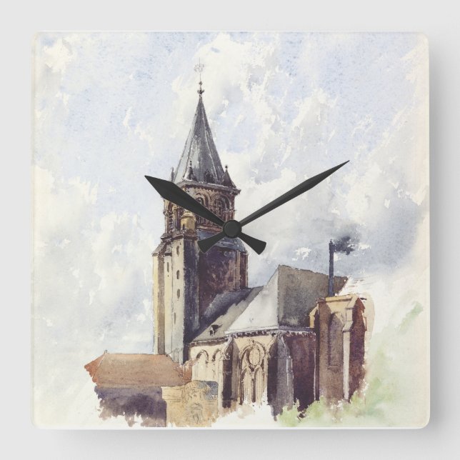 S:t Germain des Pres-kyrkan Paris Fyrkantig Klocka (Framsida)