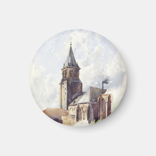 S:t Germain des Pres-kyrkan Paris Magnet (Framsidan)