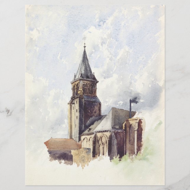 S:t Germain des Prés-kyrkan Paris Reklamblad (Framsidan)