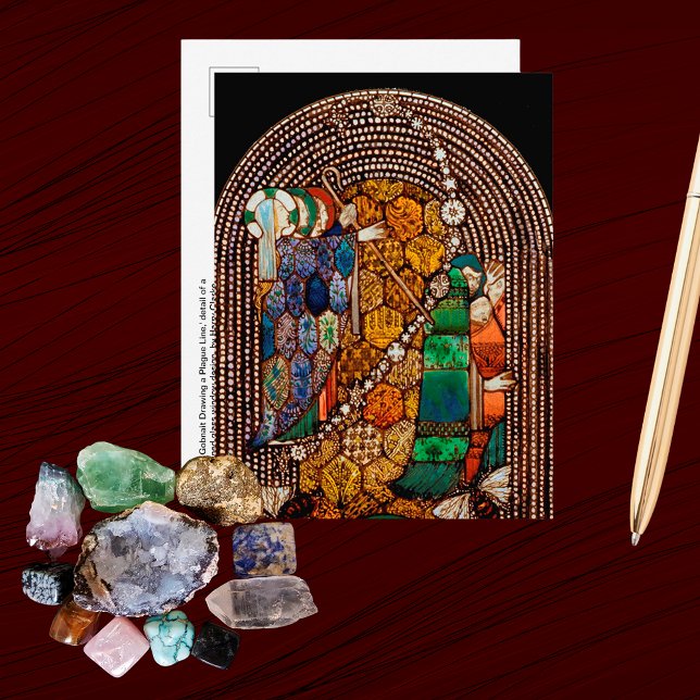 S:t Gobnait ritar en pestlinje Vykort (Skapare uppladdad)