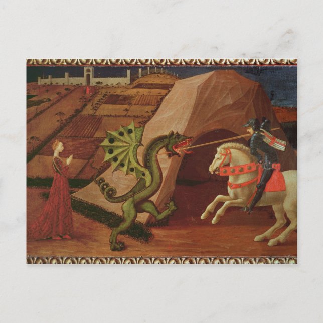 S:t Göran och draken, c.1439-40 Vykort (Framsida)