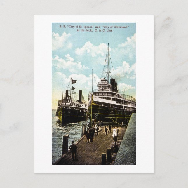 S:t Ignace & City of Cleveland, D&C Line Vykort (Framsida)