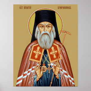 S:t Ignatius Brianchaninov Ortodoks ikontryck Poster