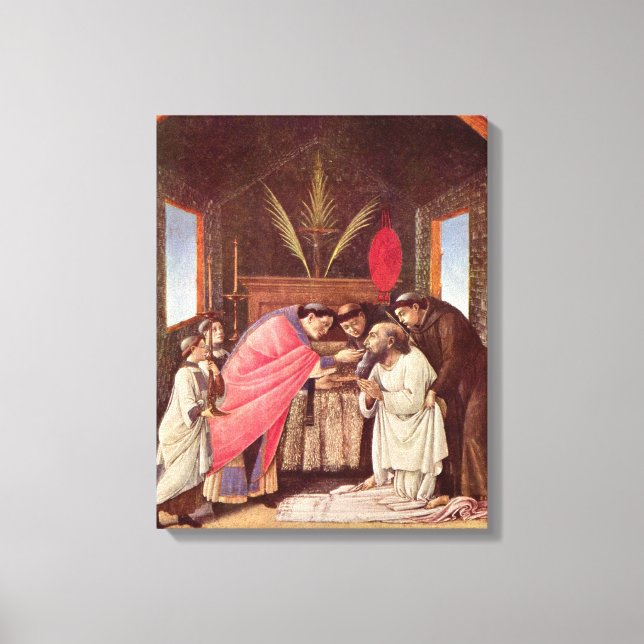 S:t Jeromes sista kommunion - Botticelli Canvastryck (Framsida)