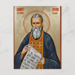 S:t Johannes Kronstadt Ortodox Kristus Ikon Vykort