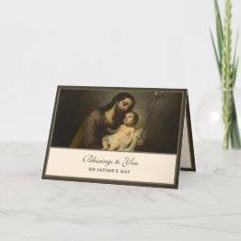 S:t Josef Fars dag Jesus Religiös Kort
