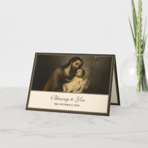 S:t Josef Fars dag Jesus Religiös Kort