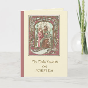 S:t Joseph Child Jesus Fars dag Religiösa Card Kort