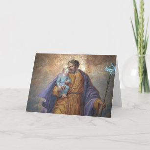 S:t Joseph Jesusbarnet Kors Lilja Kort