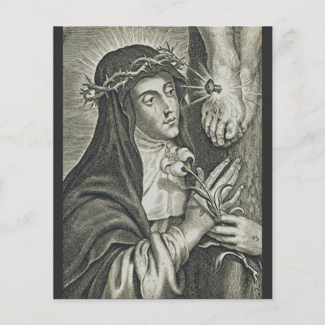 S:t Katarina av Siena Korsfästelse Art Noir Tro (Framsida)