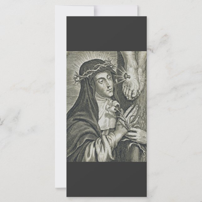 S:t Katarina av Siena Korsfästelse Art Noir Tro (Framsida)