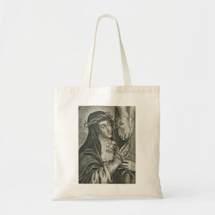S:t Katarina av Siena Korsfästelse Art Noir Tro Tygkasse