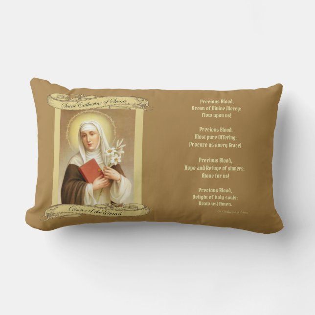 S:t Katarina av Siena Kyrkolärare Lumbarkudde (Framsida)