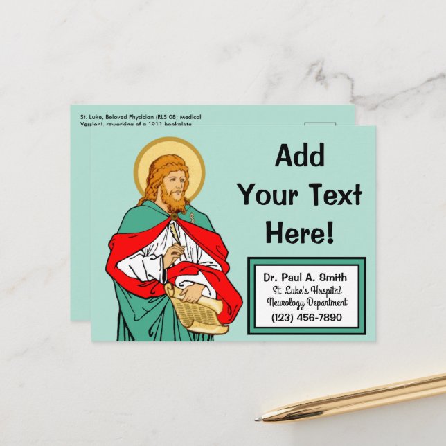 S:t Lukas, den älskade läkaren Vykort (Fram/Back In Situ)