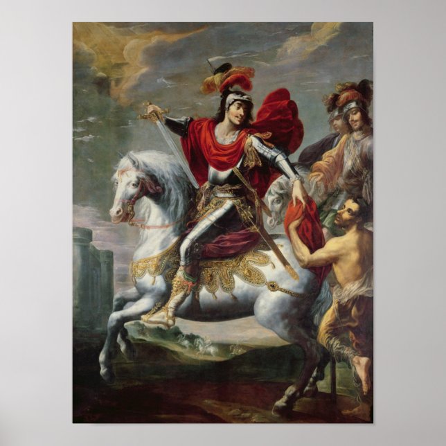 S:t Martin delar sin kloak med tiggaren Poster (Framsidan)