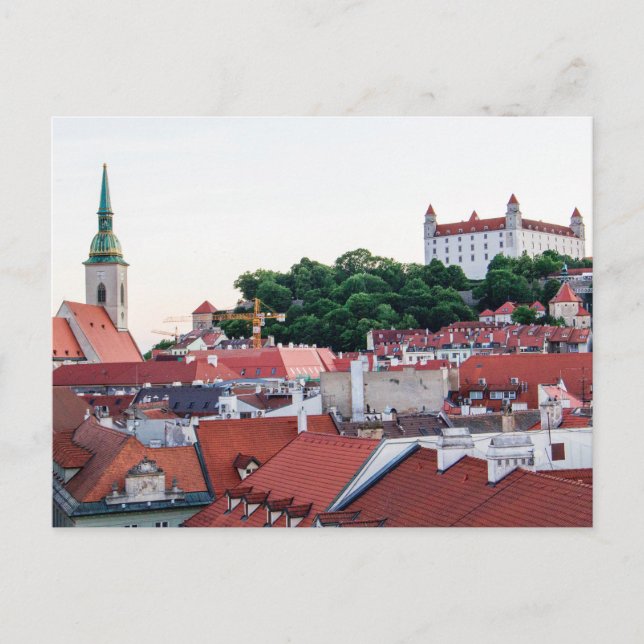 S:t Martins katedral och Bratislava slott Vykort (Framsida)