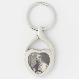 S:t Matteus evangelisten - Finkonstnärlig reproduk Twisted Heart Silverfärgad Nyckelring