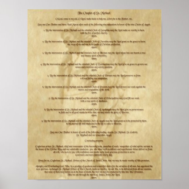 S:t Michael Chaplet Poster (Framsidan)