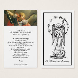 S:t Michael, Heliga-kortet för Archangel Prayer Visitkort