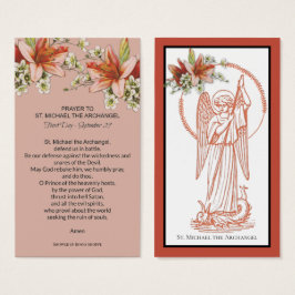 S:t Michael, Heliga-kortet för Archangel Prayer Visitkort