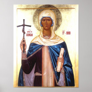 S:t Nina apostlaliknande ortodox ikontryck Poster
