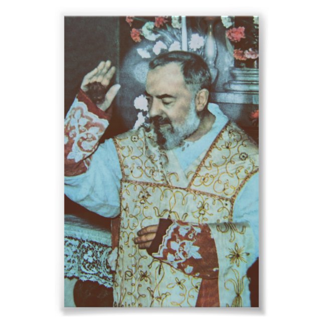 S:t Padre Pio av Pietrelcina Den serafiska prästen Fototryck (Framsidan)