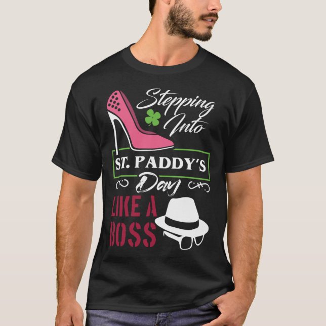 S:t Patrick är på Paddy-dagen som en bos T Shirt (Framsida)