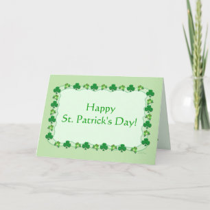 S:t Patrick Dag Magic Shamrocks Kort