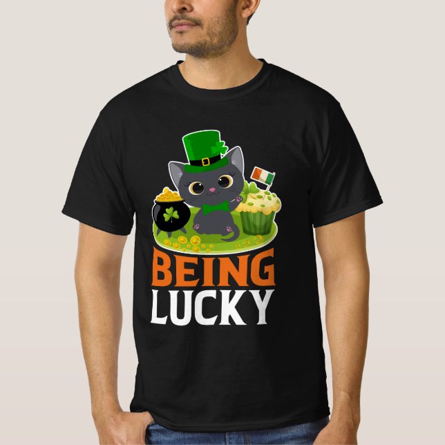 S:t Patrick-dagen är Lucky T Shirt (Framsida)